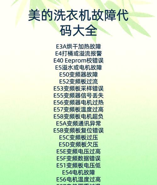 金铃洗衣机故障E3原因及解决方法（常见金铃洗衣机E3故障及有效维修方法）